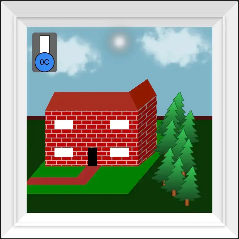 An SVG render of a house