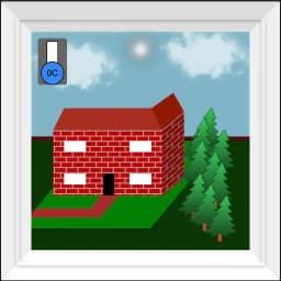 An SVG render of a house