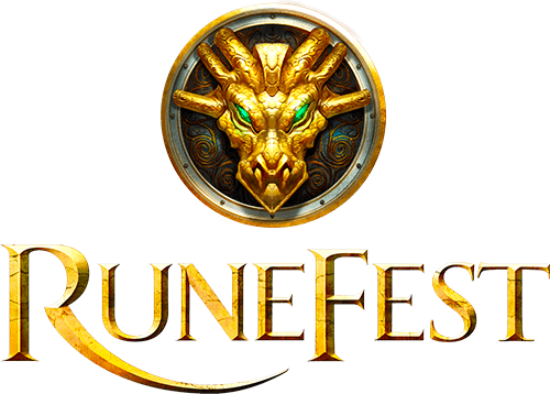 The golden dragon RuneFest logo